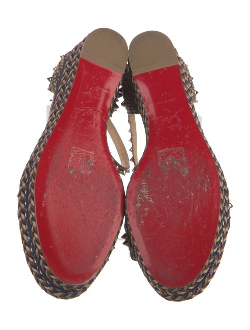 Christian Louboutin Spike Accents Denim Espadrilles