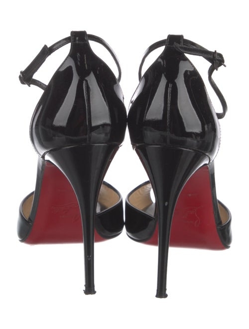 Christian Louboutin Patent Leather Cutout Accent T-Strap Pumps