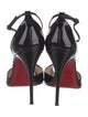 Christian Louboutin Patent Leather Cutout Accent T-Strap Pumps