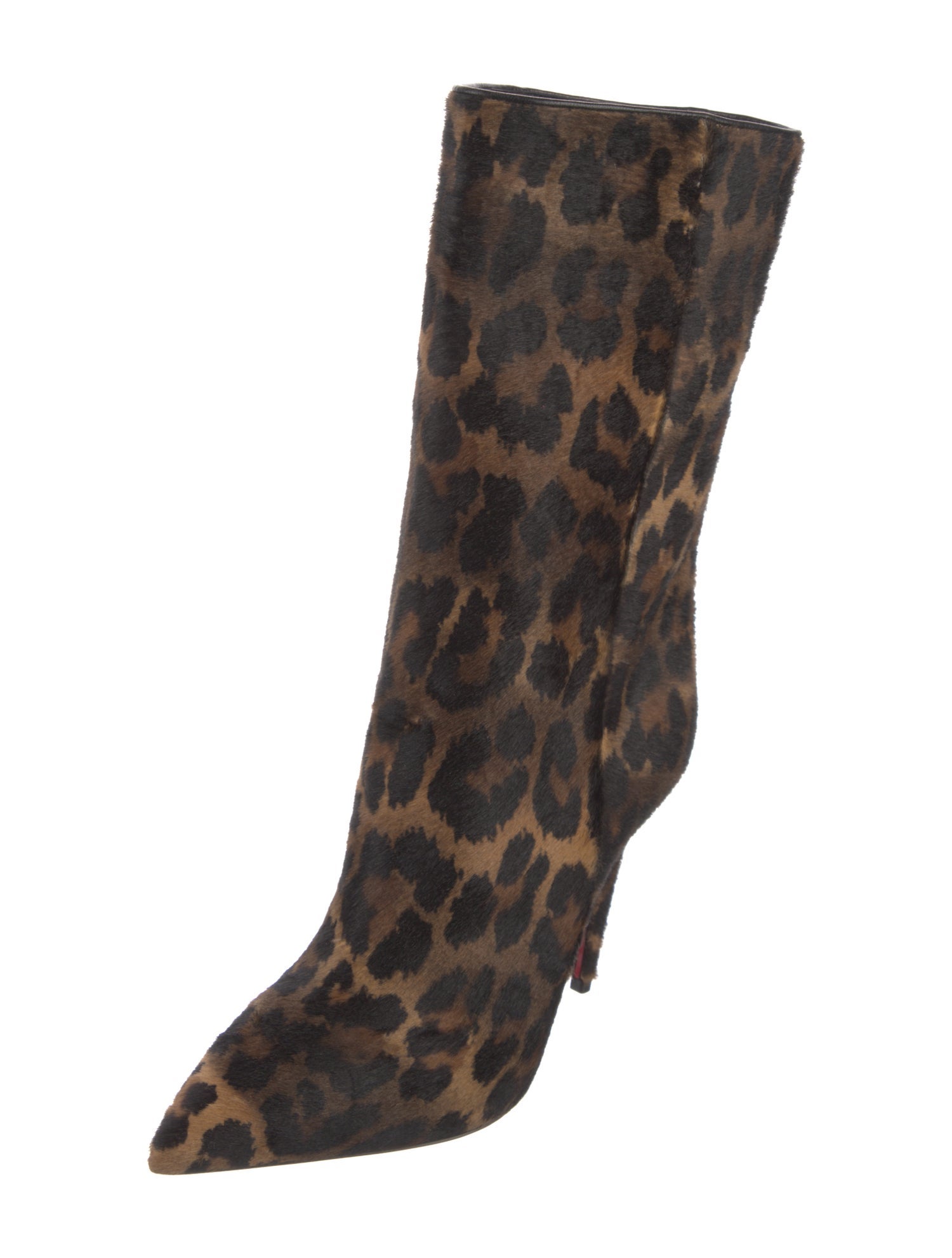 Christian Louboutin Calf Hair Animal Print Boots