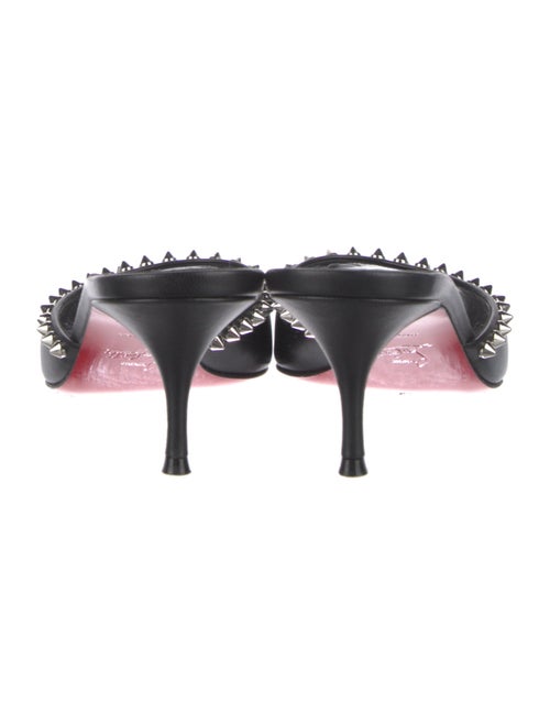 Christian Louboutin Spike Accents Leather Slides
