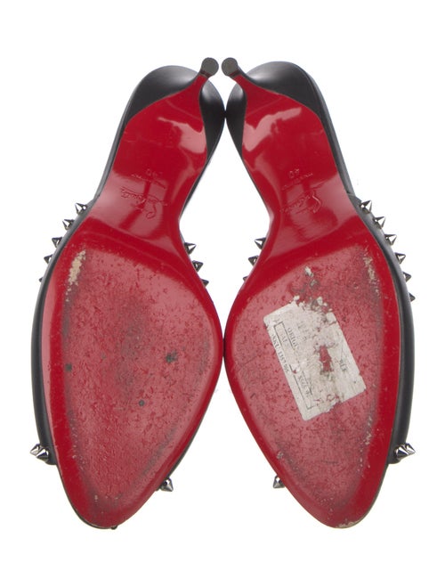 Christian Louboutin Spike Accents Leather Slides