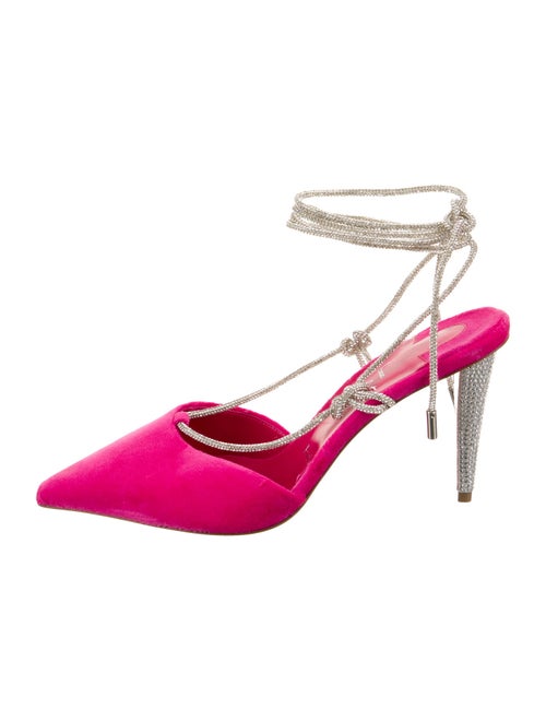 Christian Louboutin Velvet Colorblock Pattern Slingback Pumps