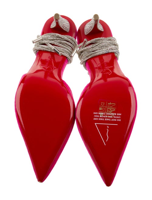 Christian Louboutin Velvet Colorblock Pattern Slingback Pumps