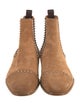 Christian Louboutin Suede Studded Accents Chelsea Boots