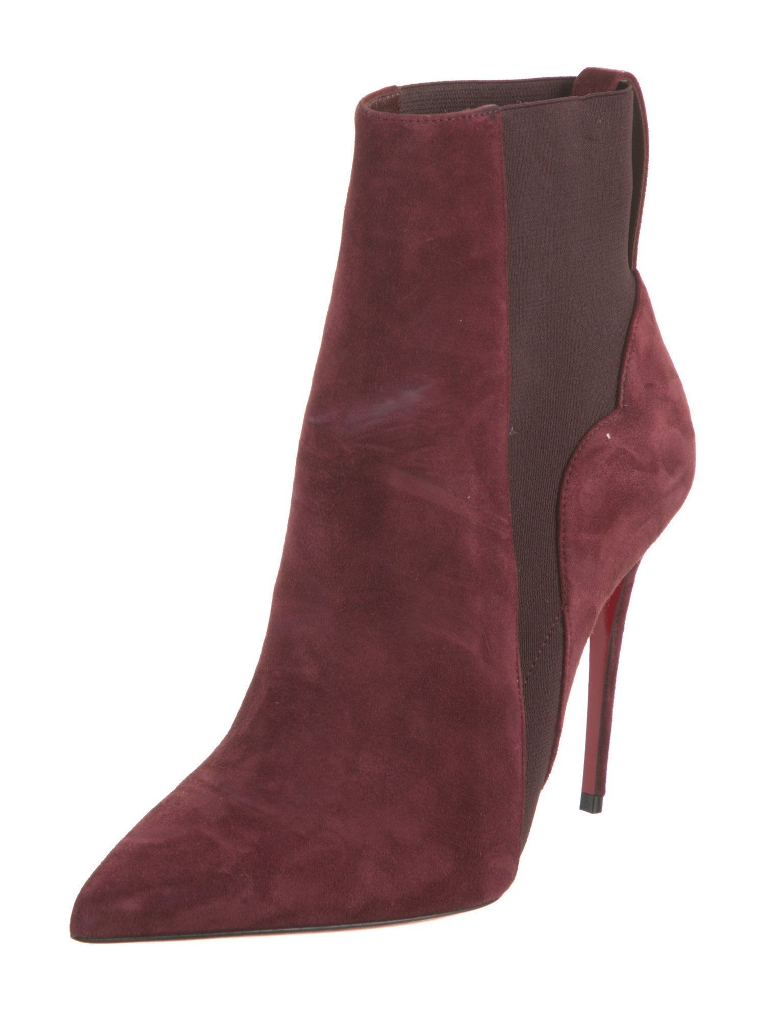 Christian Louboutin Suede Printed Chelsea Boots