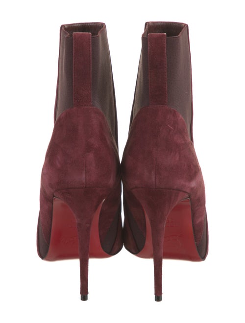 Christian Louboutin Suede Printed Chelsea Boots
