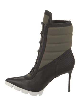 Christian Louboutin Colorblock Pattern Lace-Up Boots