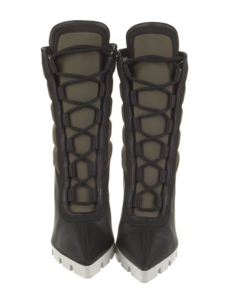 Christian Louboutin Colorblock Pattern Lace-Up Boots