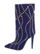 Christian Louboutin Suede Studded Accents Boots