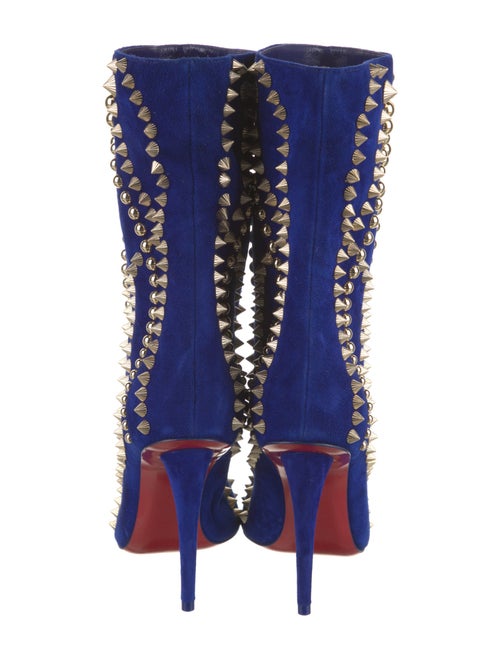 Christian Louboutin Suede Studded Accents Boots