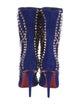 Christian Louboutin Suede Studded Accents Boots