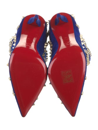 Christian Louboutin Suede Studded Accents Boots