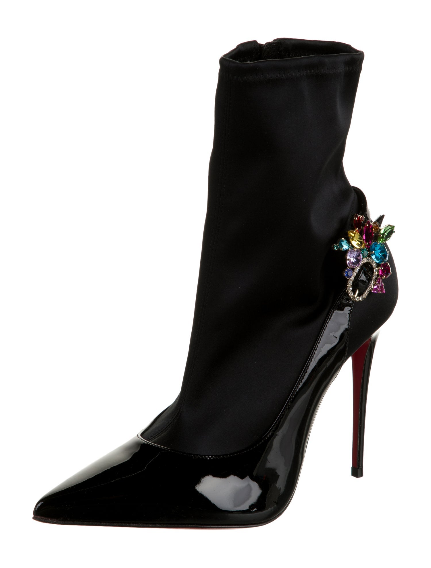 Christian Louboutin Patent Leather Sock Boots