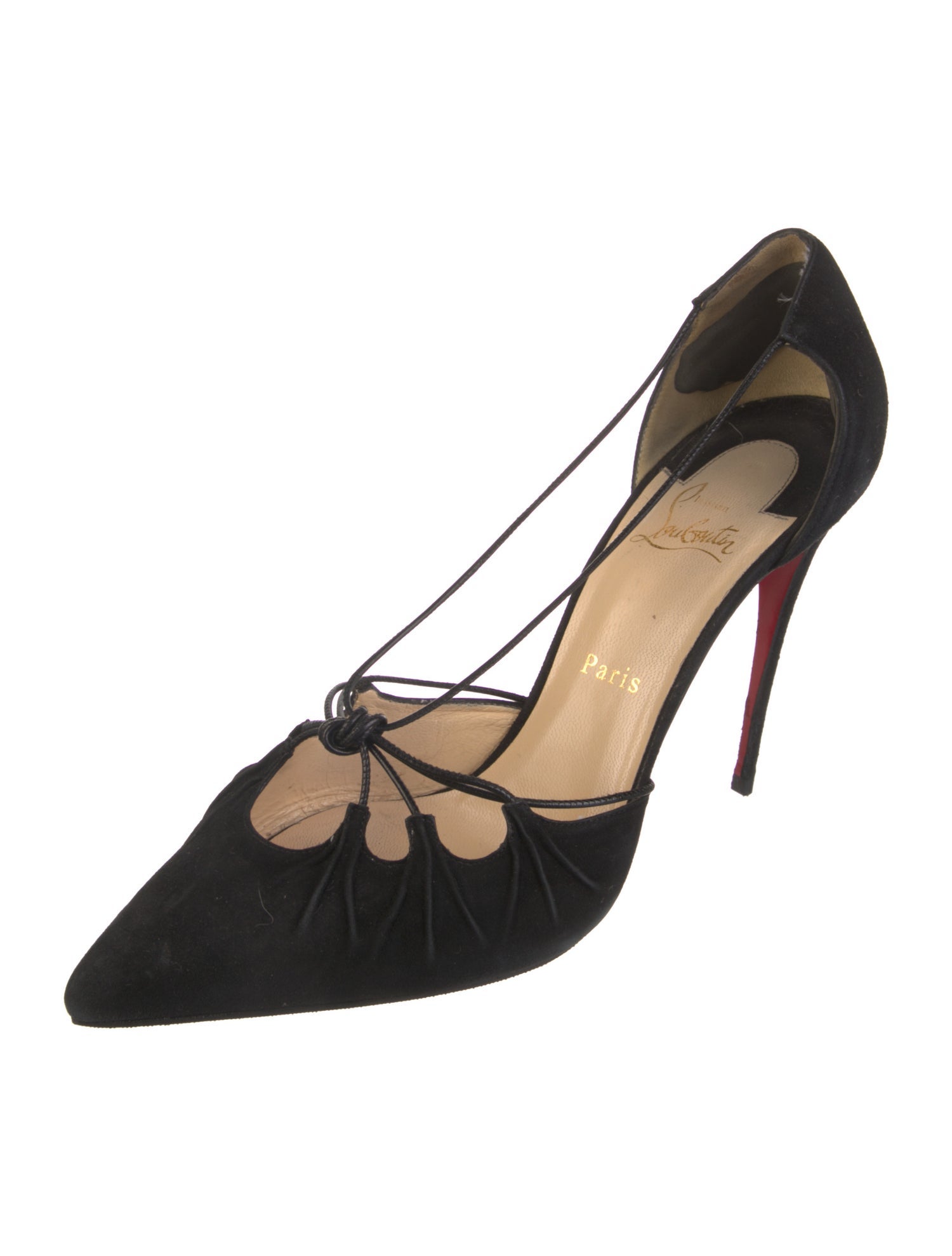 Christian Louboutin Suede T-Strap Pumps