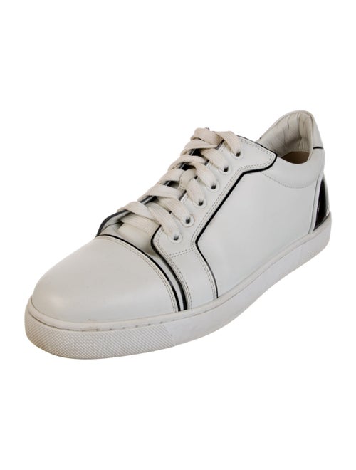 Christian Louboutin Leather Colorblock Pattern Sneakers