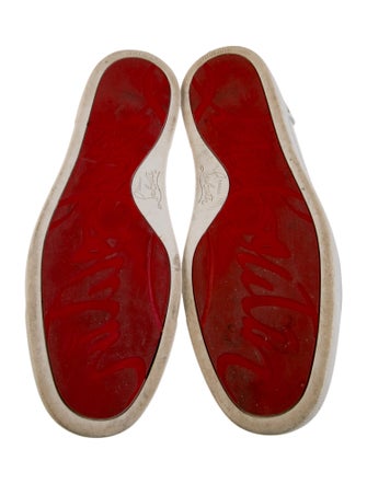 Christian Louboutin Leather Colorblock Pattern Sneakers