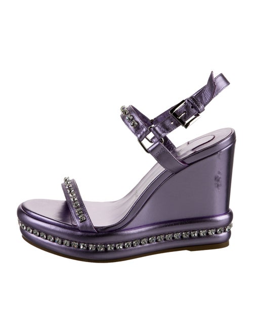 Christian Louboutin Leather Printed Flip Flops