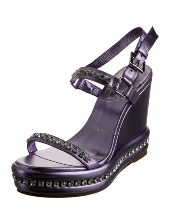 Christian Louboutin Leather Printed Flip Flops