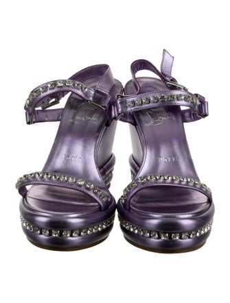 Christian Louboutin Leather Printed Flip Flops