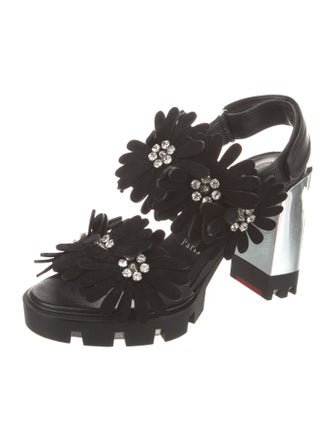 Christian Louboutin Floralou 100MM Spike Accents Slingback Sandals