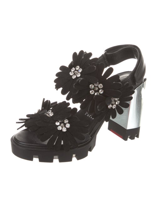 Christian Louboutin Floralou 100MM Spike Accents Slingback Sandals