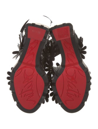Christian Louboutin Floralou 100MM Spike Accents Slingback Sandals