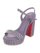 Christian Louboutin Suede Crystal Embellishments Sandals