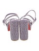 Christian Louboutin Suede Crystal Embellishments Sandals