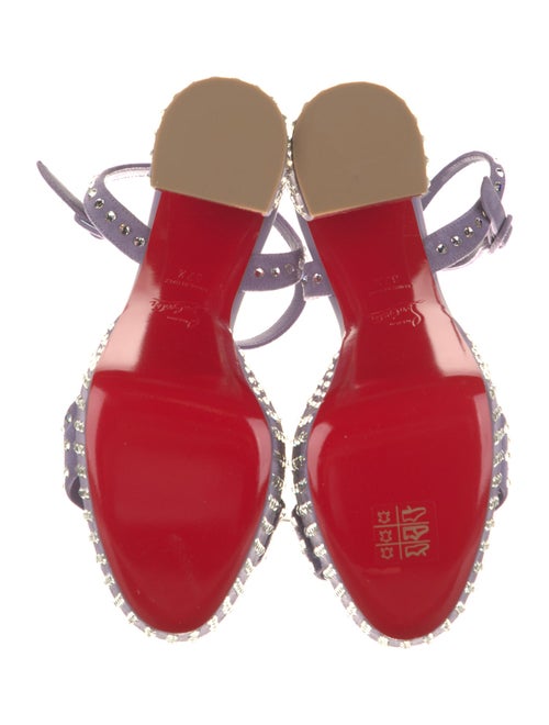 Christian Louboutin Suede Crystal Embellishments Sandals