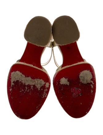 Christian Louboutin Leather Leather Trim Embellishment Espadrilles