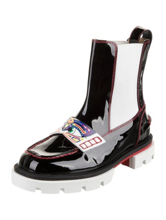 Christian Louboutin Girls' Patent Leather Chelsea Boots