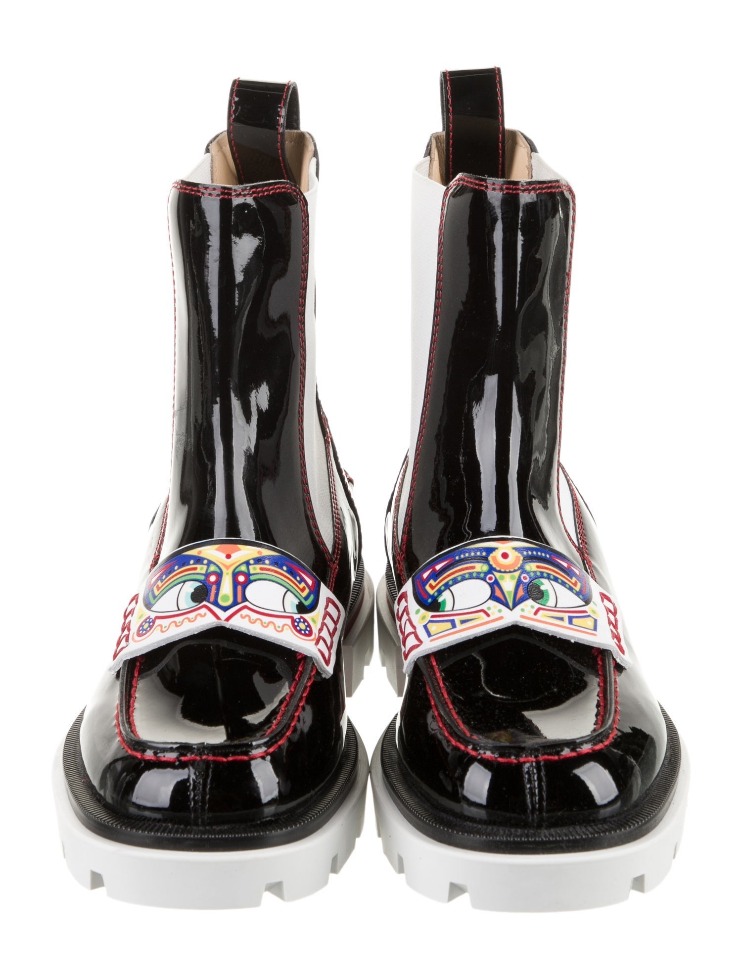 Christian Louboutin Girls' Patent Leather Chelsea Boots