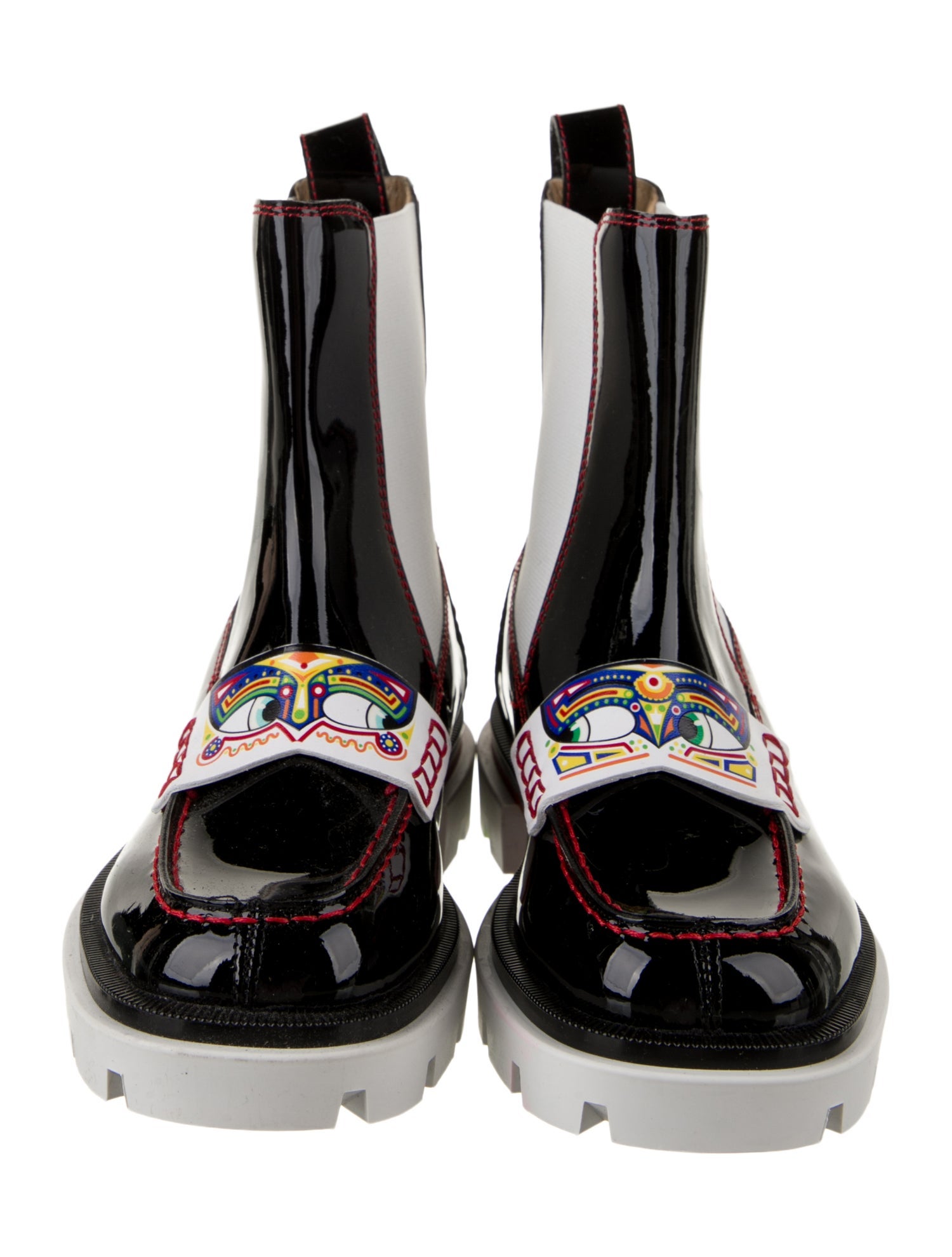 Christian Louboutin Girls' Patent Leather Chelsea Boots