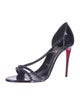 Christian Louboutin Spike Accents Patent Leather Sandals