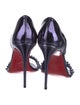 Christian Louboutin Spike Accents Patent Leather Sandals