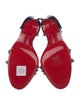 Christian Louboutin Spike Accents Patent Leather Sandals