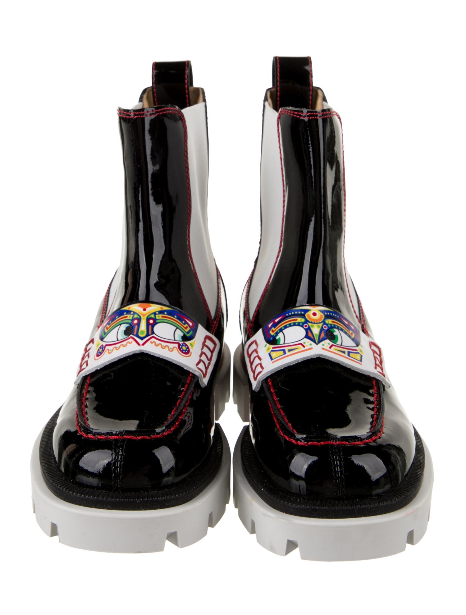 Christian Louboutin Girls' Patent Leather Chelsea Boots