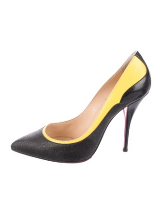 Christian Louboutin Glitter Colorblock Pattern Pumps