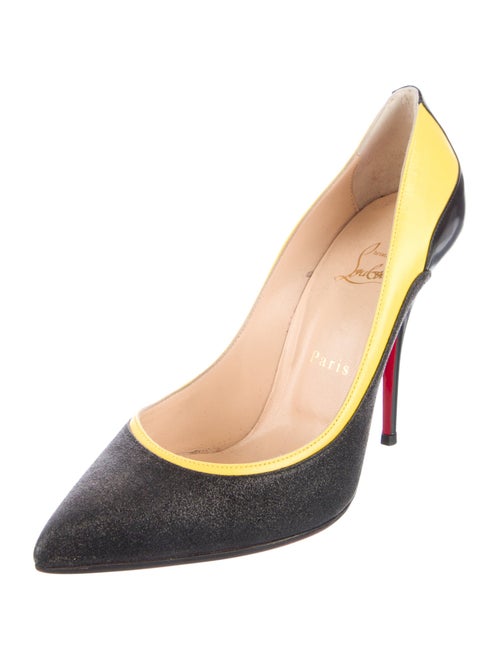 Christian Louboutin Glitter Colorblock Pattern Pumps