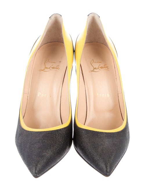 Christian Louboutin Glitter Colorblock Pattern Pumps