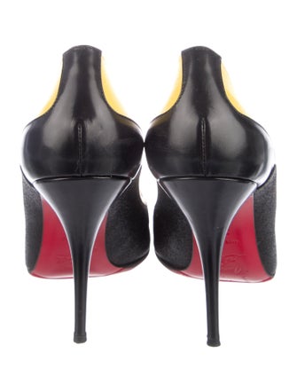 Christian Louboutin Glitter Colorblock Pattern Pumps