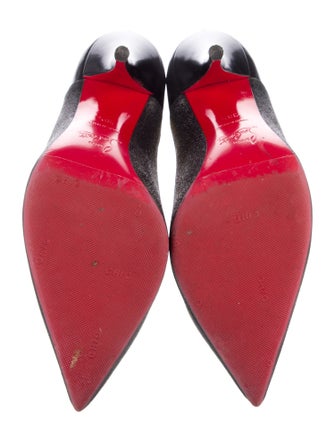 Christian Louboutin Glitter Colorblock Pattern Pumps