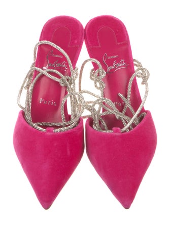 Christian Louboutin Leather Colorblock Pattern Slingback Pumps