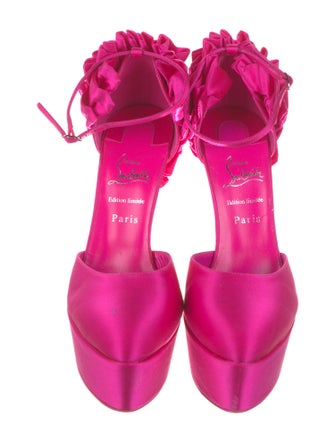 Christian Louboutin Satin D'Orsay Pumps