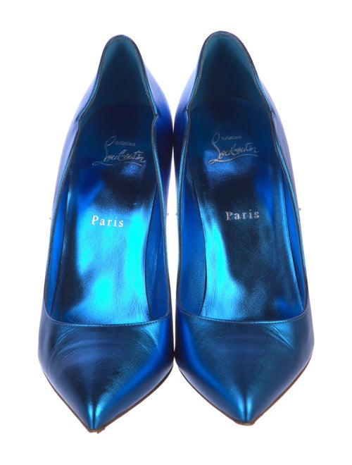 Christian Louboutin Leather Scalloped Accent Pumps