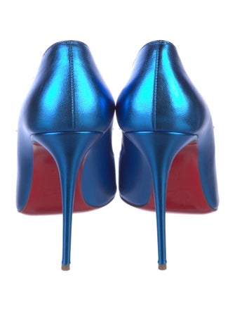 Christian Louboutin Leather Scalloped Accent Pumps