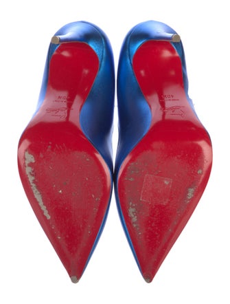 Christian Louboutin Leather Scalloped Accent Pumps