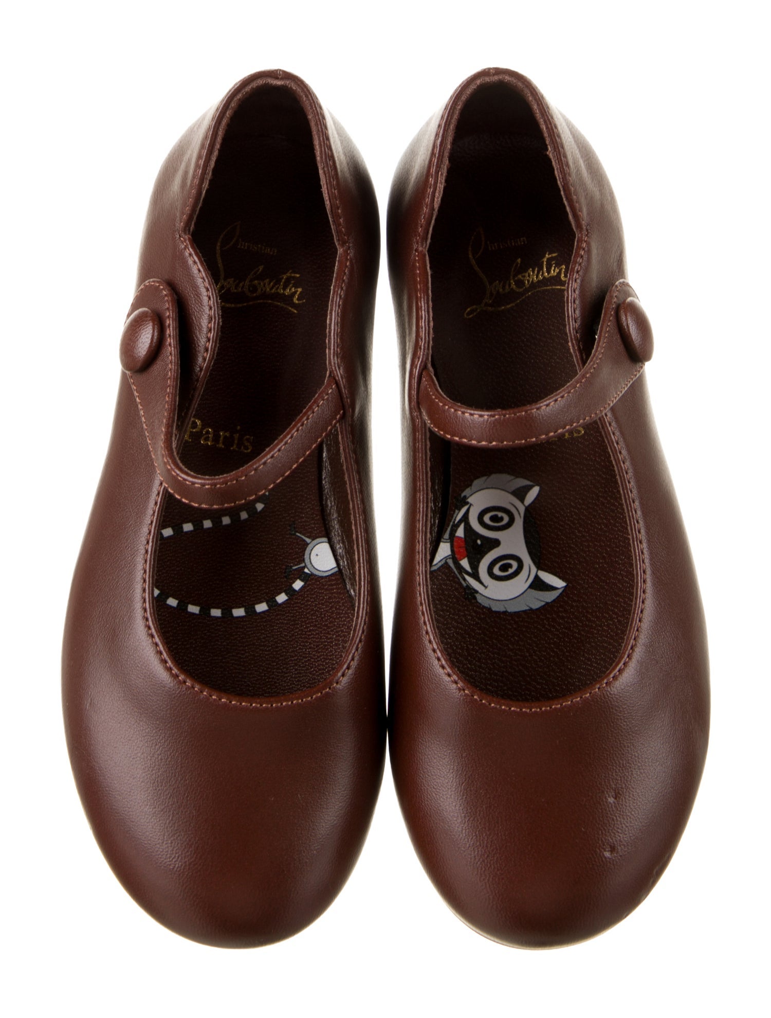 Christian Louboutin Girls' Leather Ballet Flats