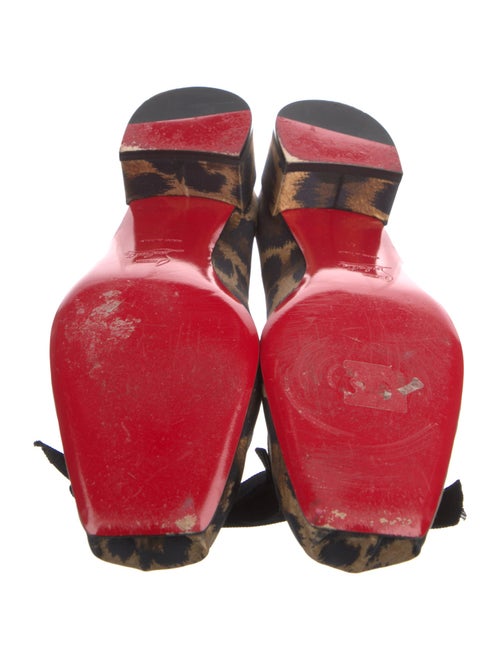 Christian Louboutin Satin Printed Pumps